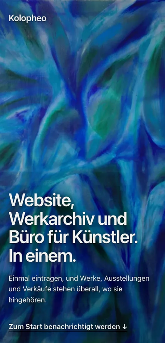 Kolopheo, die Startseite auf dem Handy